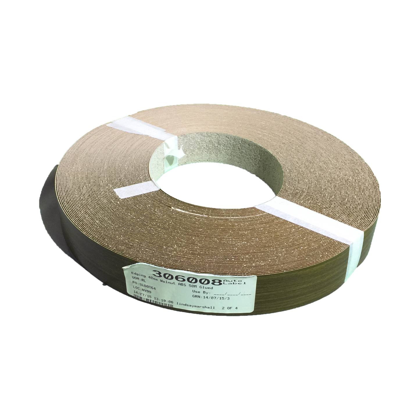 EDGING 40MM WALNUTE ABS 50M GLUED