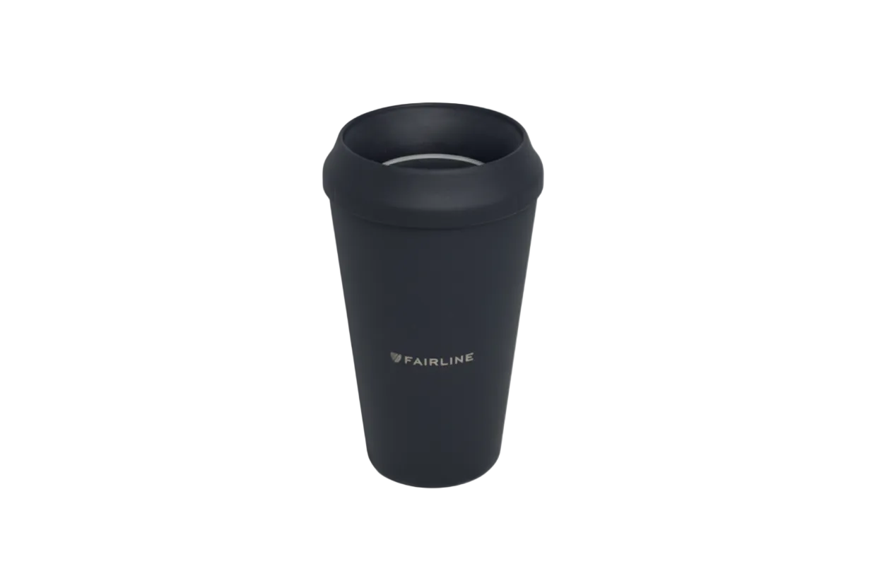 Fairline custom black thermal cup (360ml)