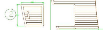 Deck Teak B/Platform Ladder Lid Targa 38 EVA