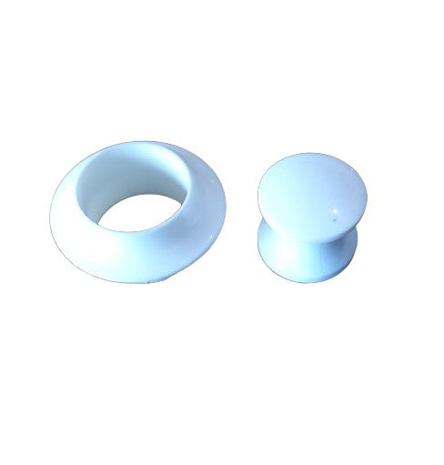 Pushbutton & Rose (White 13mm)