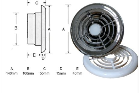 Fan Extractor Shower/Heads/Galley 24V