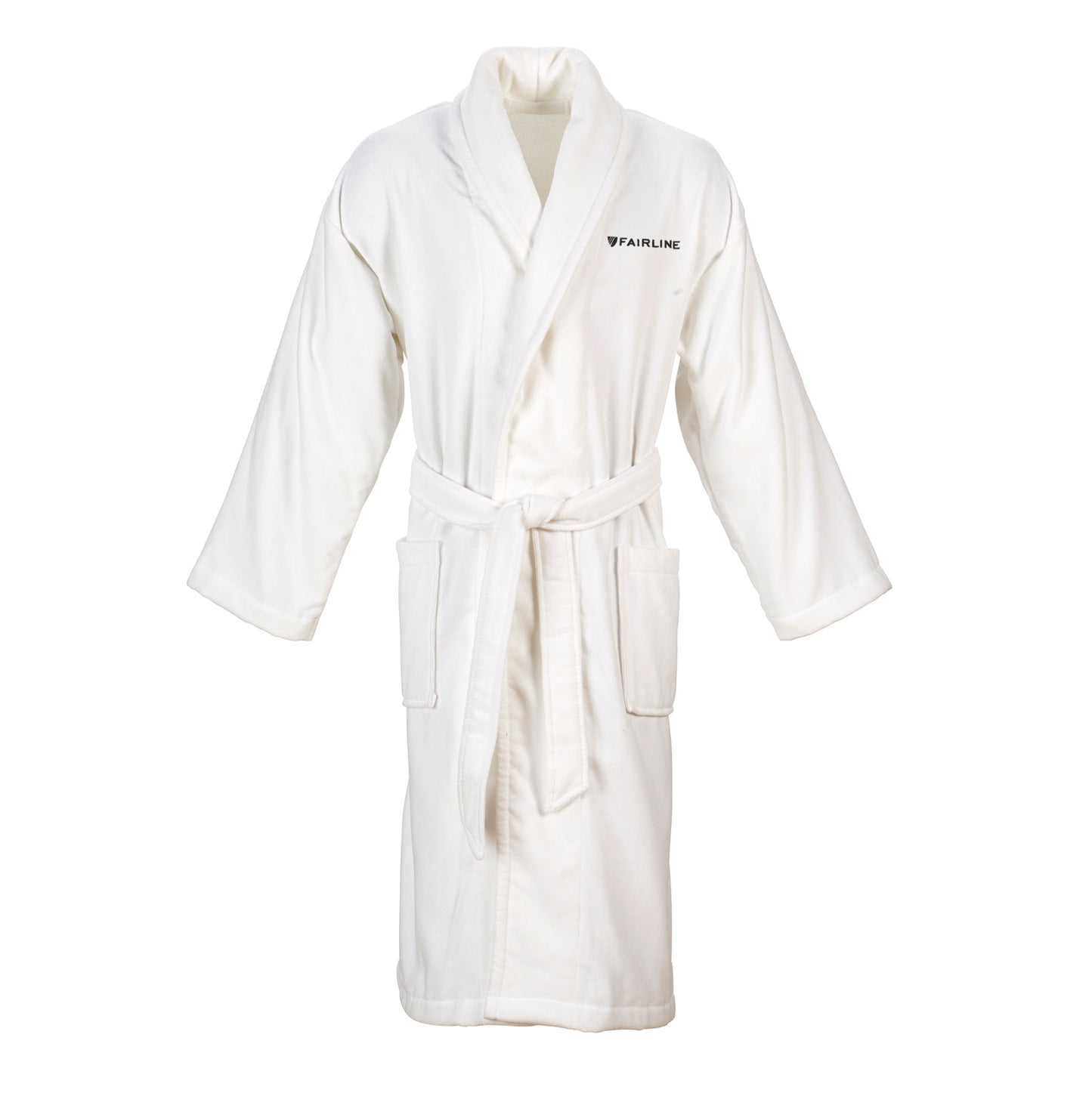 Fairline branded supreme Bathrobe - White  Medium