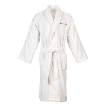 Fairline branded supreme Bathrobe - White  Medium