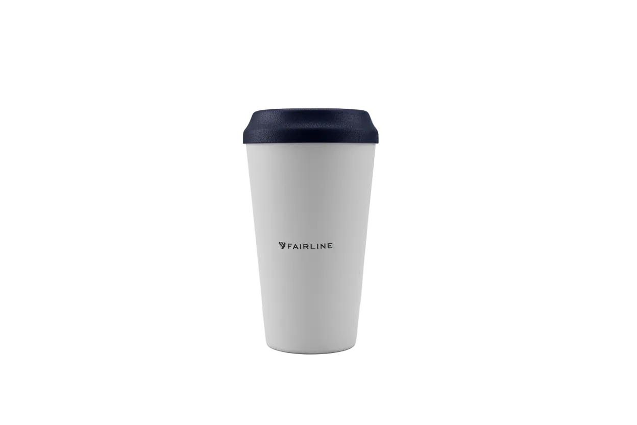 Fairline custom white thermal cup (360ml)