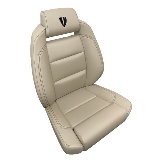 Helm Seat Ext Silver Macadamia Black Stitch