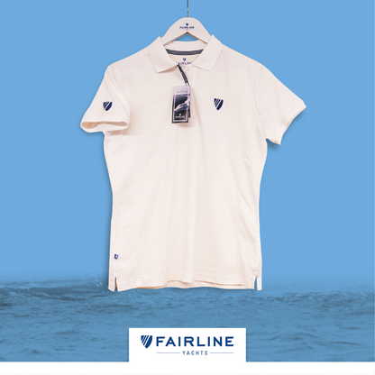 Women's White Piquet Polo