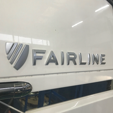 Badge 'Fairline' Crest - 2012 Matte Grey